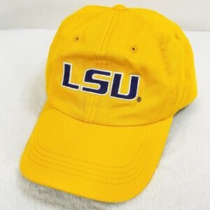 LSU Tigers Signature Logo Hat Cap Adjustable Strapback Yellow NCAA College